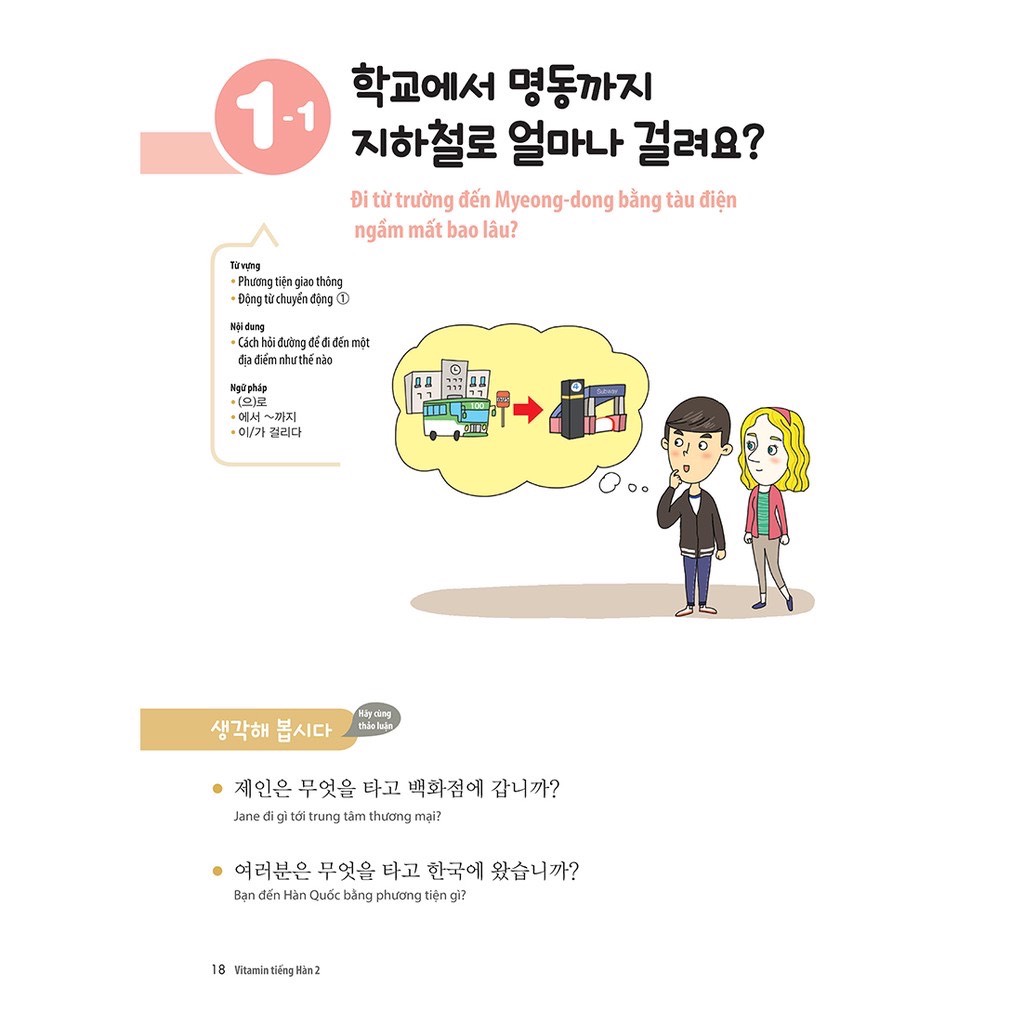 Sách Vitamin tiếng Hàn 2 minh họa dễ hiểu