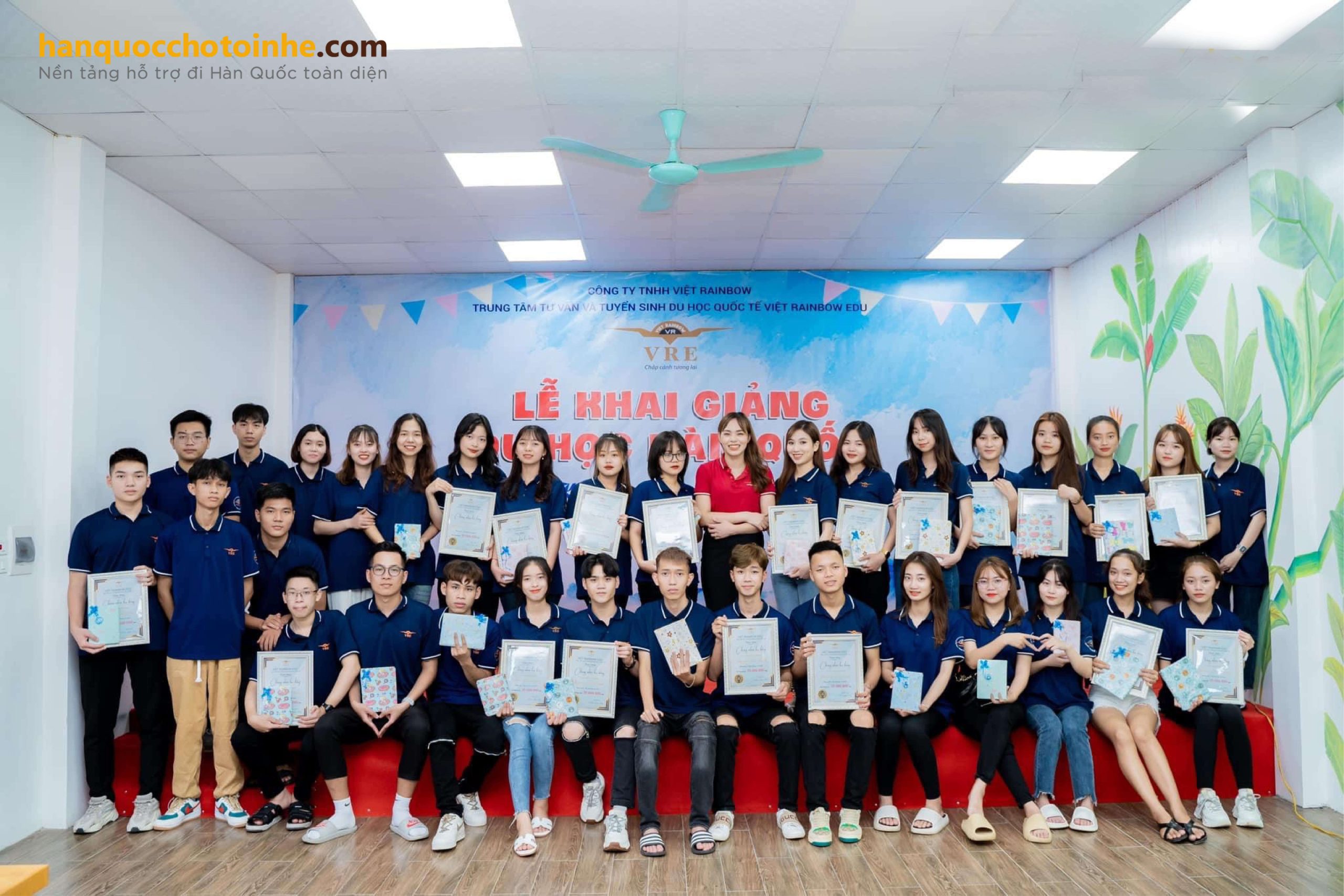 Lễ khai giảng lớp du học Hàn Quốc tại Việt Rainbow