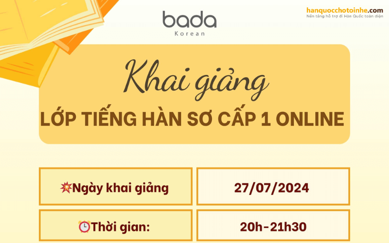 Tiếng Hàn Online tại Bada Korea - Lạng Sơn