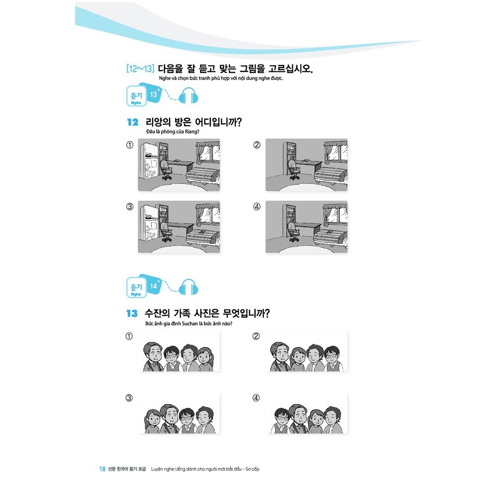 Nội dung sách luyện nghe tiếng Hàn dành cho người mới bắt đầu