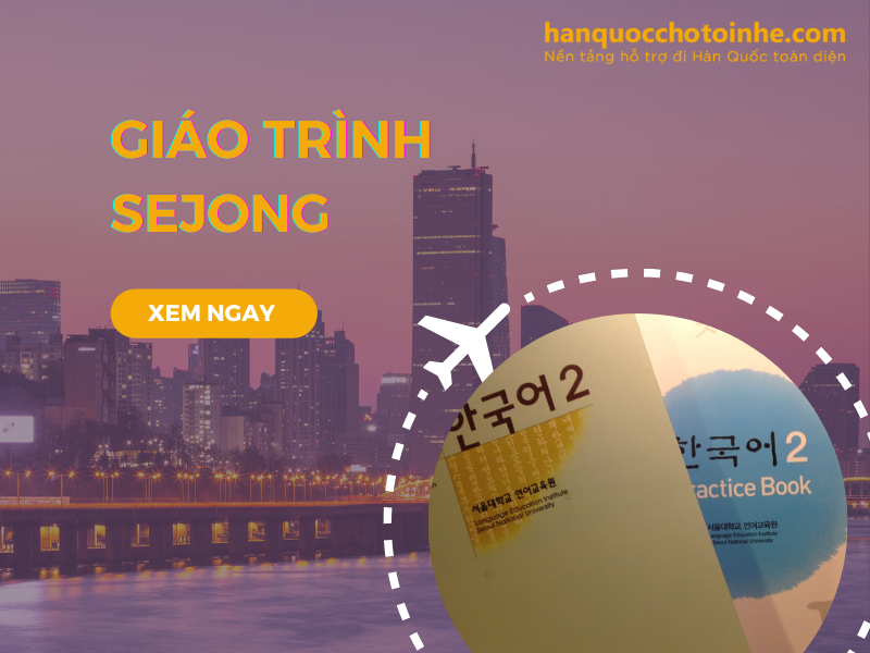 Giáo trình Sejong là giải pháp hoàn hảo cho việc học tiếng Hàn phương pháp học tiên tiến, đầy đủ ngữ pháp, vốn từ và kỹ năng cần thiết được phát hành bởi đại học Hàn Sejong