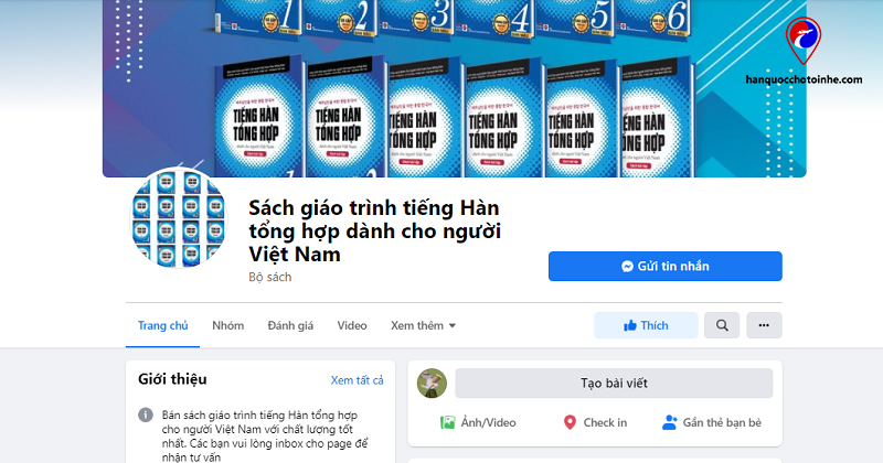 Fanpage sách giáo trình tiếng Hàn tổng hợp dành cho người Việt Nam