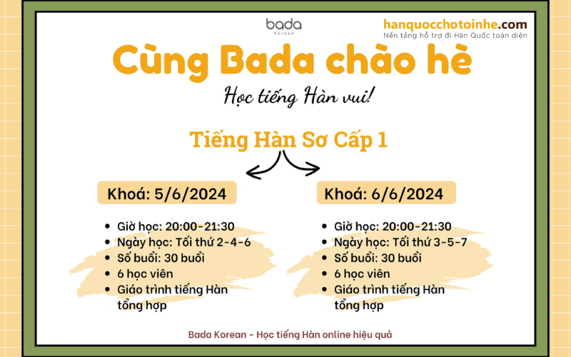 Bada Korea - Học tiếng Hàn Online trực tuyến