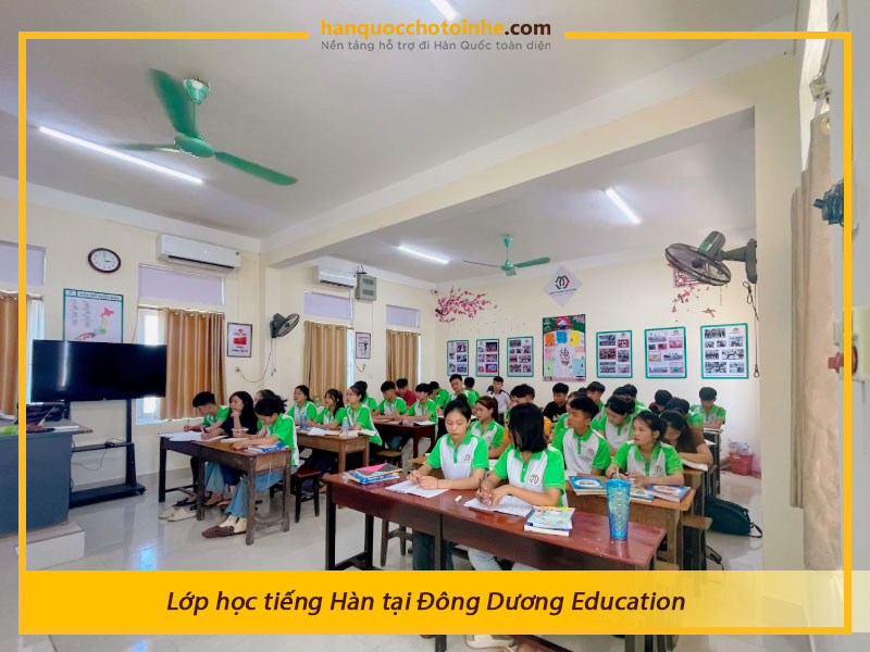 Lớp học tiếng Hàn tại Đông Dương Education 